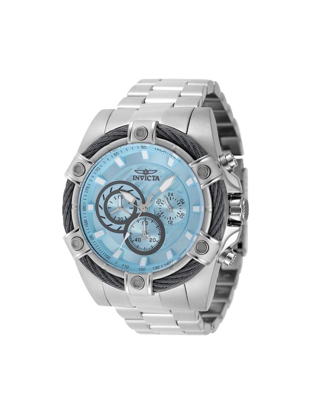 INVICTA Men 52mm Stainless Steel Steel Blue dial VD54 Quartz (49439)